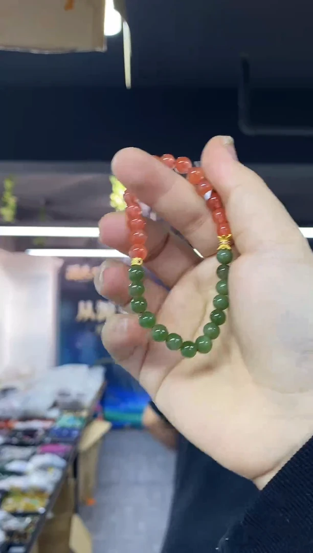 未镶嵌手链南红玛瑙多样性发其一颜色微差