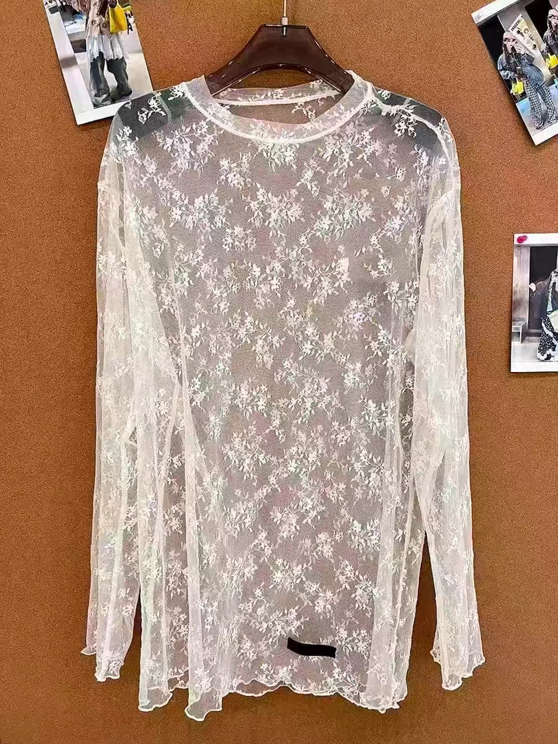 Y /SEVENTEEN 设计师品牌 25春夏 YST蕾丝镂空打底衫