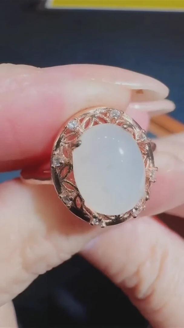 和田玉戒指未镶嵌戒指