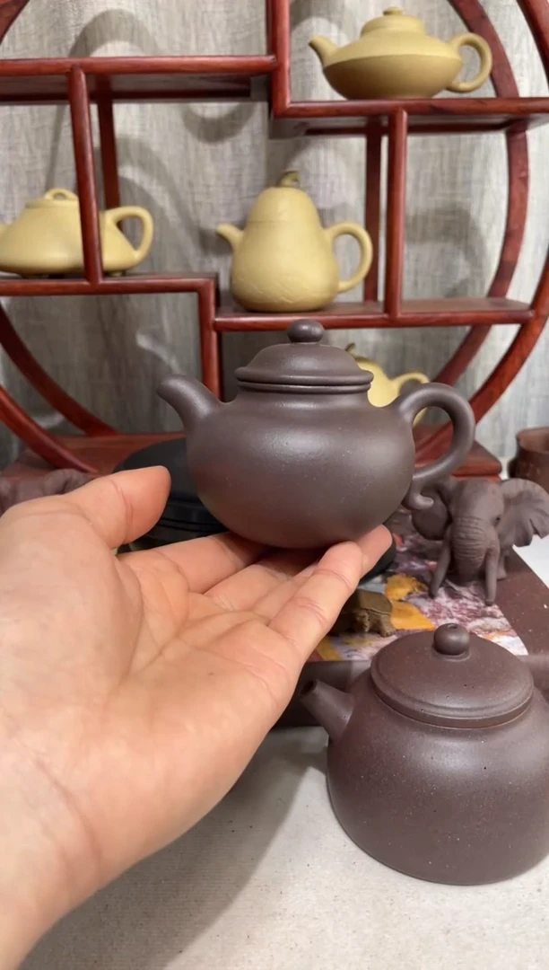 【闪购商品】紫砂茶壶台西底板紫泥大亨莲子160cc