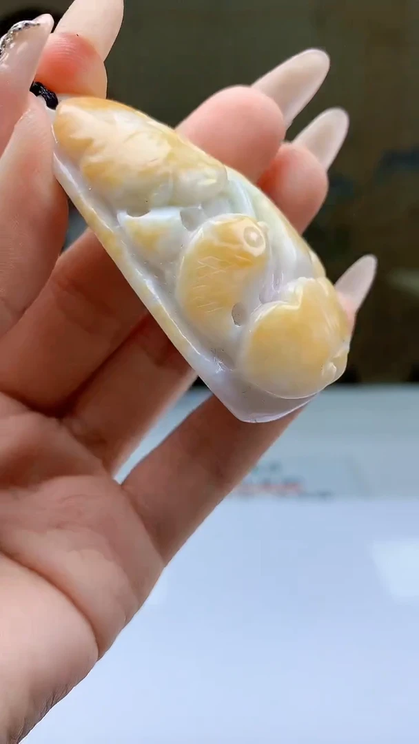 【闪购商品】定制翡翠未镶嵌5155ty-毛货挂件47