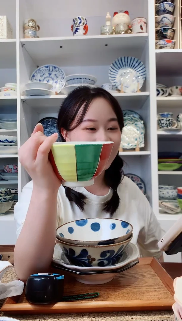 陶瓷【孤品】吾山窑手绘粗陶米饭碗