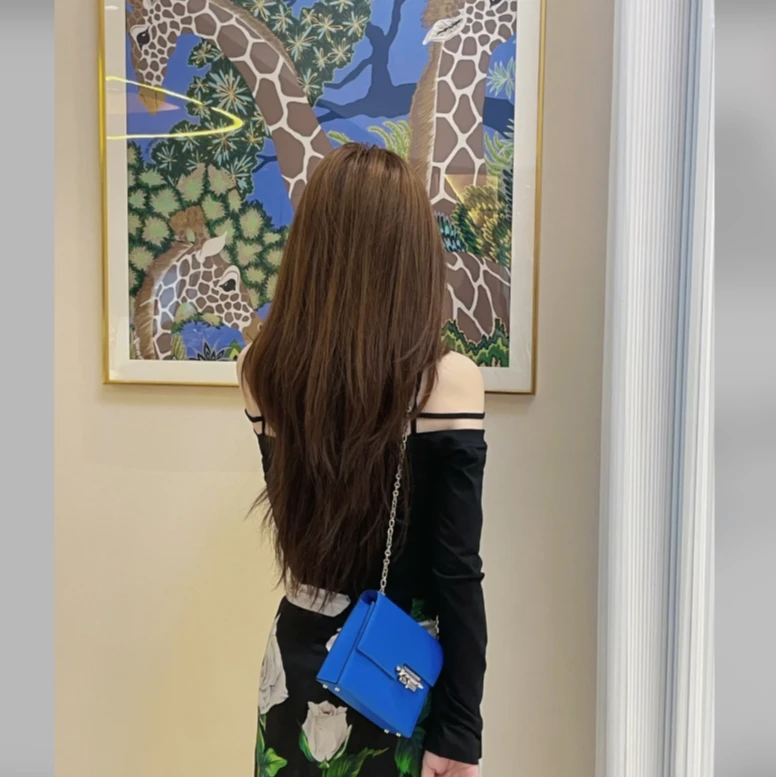 95新 Hermes/爱马仕 小花Jerry422373 插销包 17 电光蓝 C刻 银扣