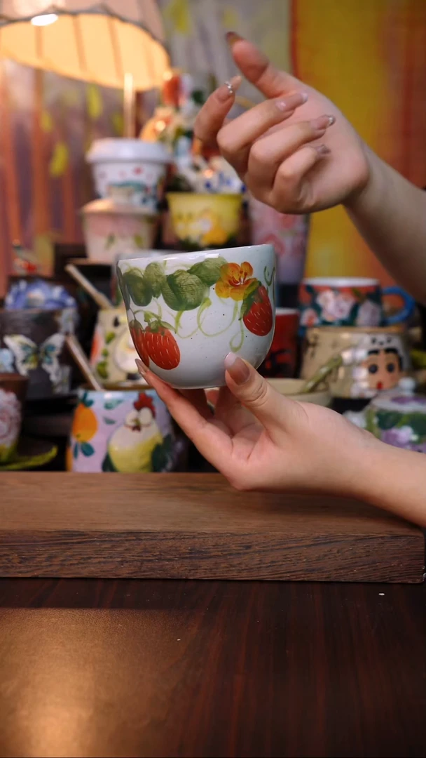 杯子陶泥垚手作 景德镇手工手绘陶瓷器物