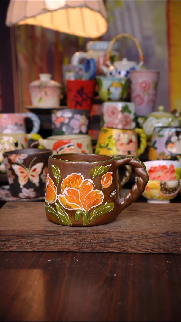 摆件陶泥垚手作 景德镇手工手绘陶瓷器物