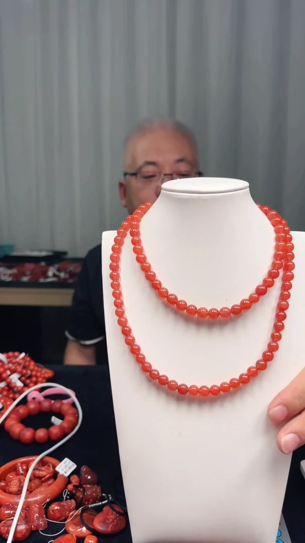 未镶嵌多样性发一件南红玛瑙8mm保山圆珠多圈 冰红