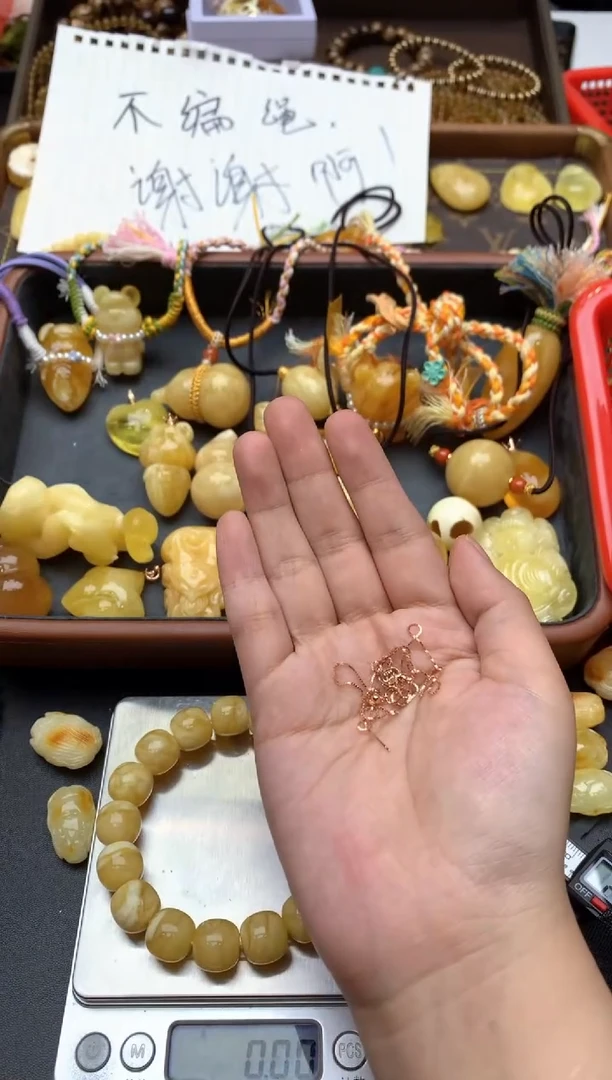 【闪购商品】琥珀珠宝奇石未镶嵌925 银项链 会掉色