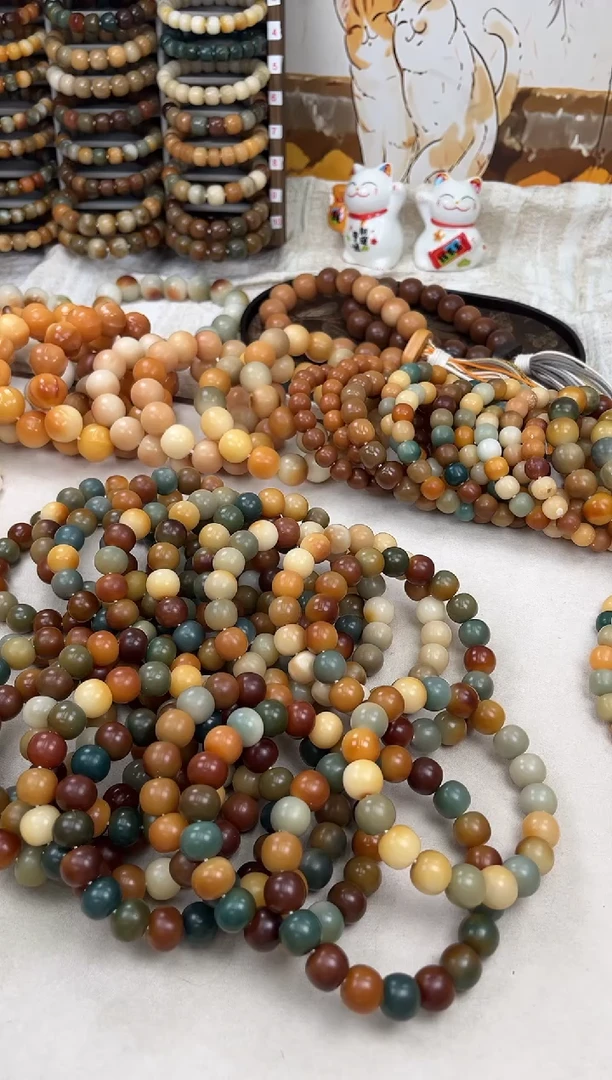 菩提根/象牙果手串a187卡14 干磨退货糖壳瑕疵不挑