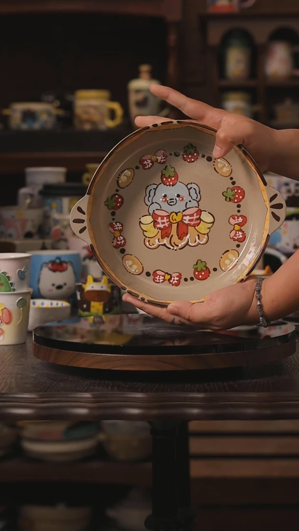 摆件景德镇釉下彩绘设计师款式陶瓷