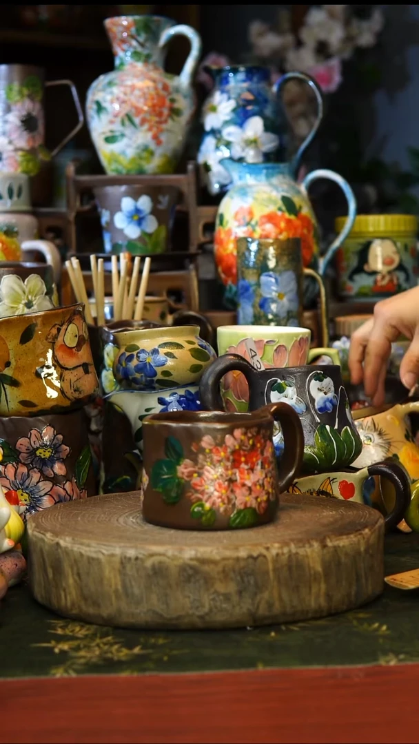 陶瓷45景德镇手工手绘釉下彩