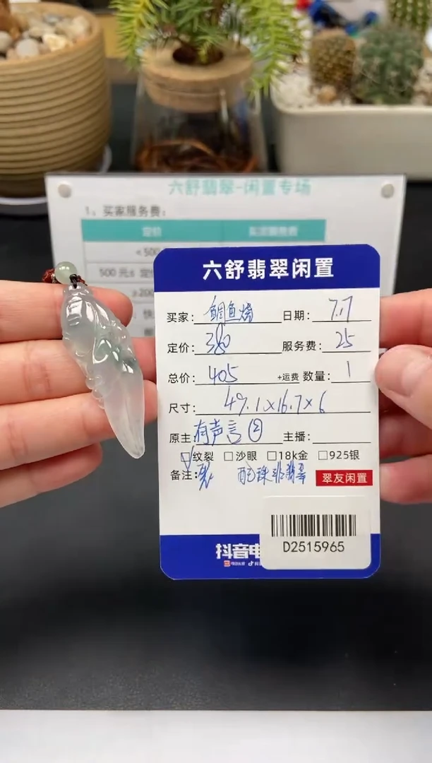 翡翠未镶嵌颈饰鲷****喵D2515965
