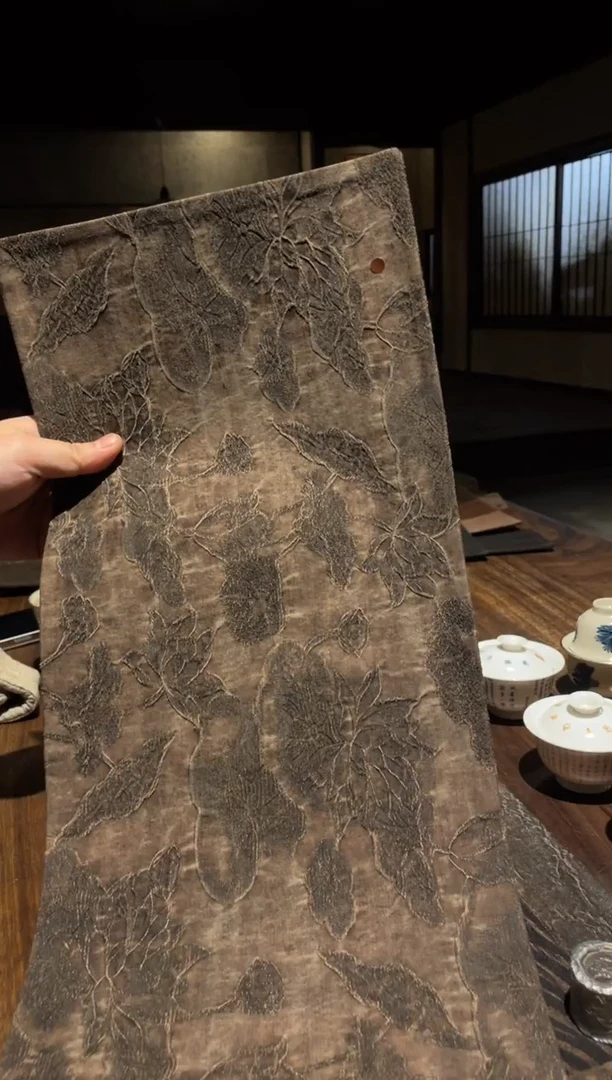 【闪购商品】0荷花纹小号茶席25x50.....