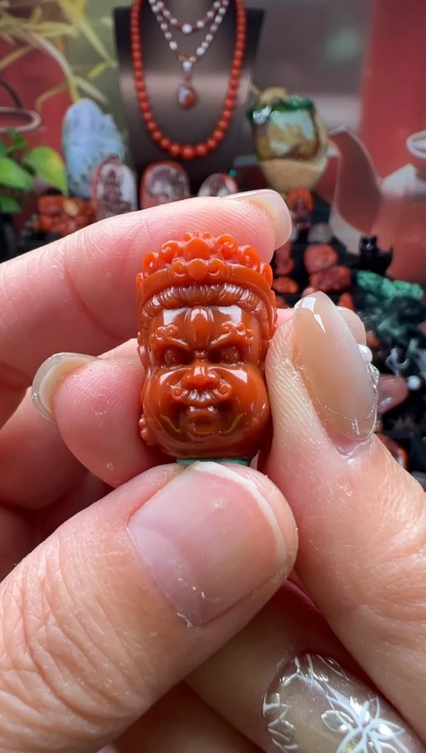 未镶嵌财神南红玛瑙笑****云财神