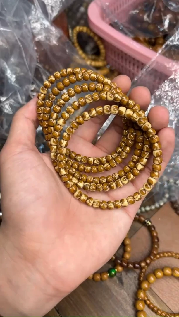 手串紫金鼠花皮熊猫‘奶盖’ 56实心