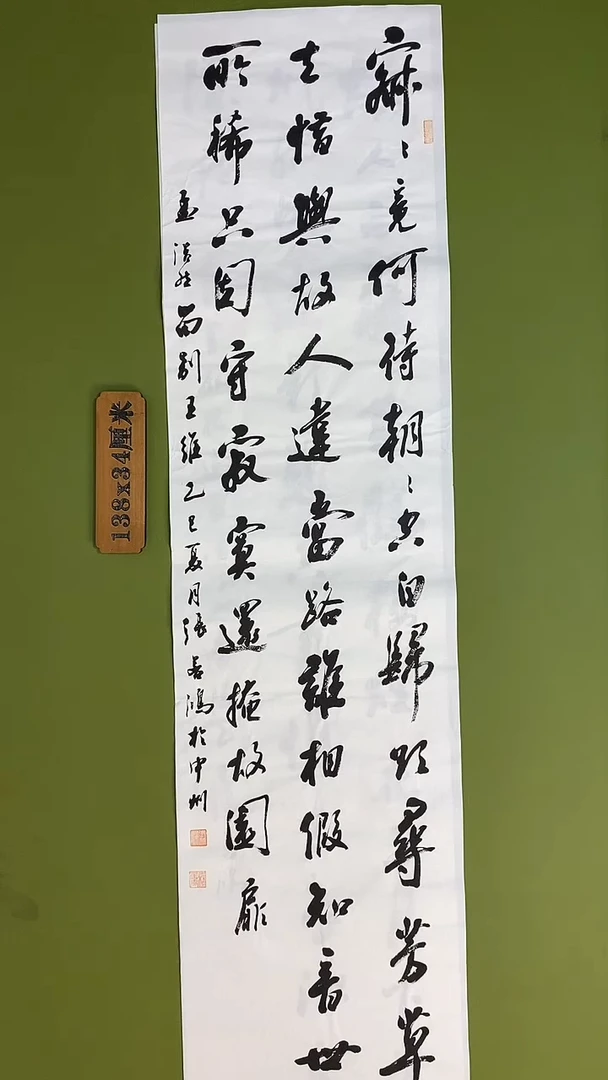 书法书法 张若鸿 尺寸138cm*34cm
