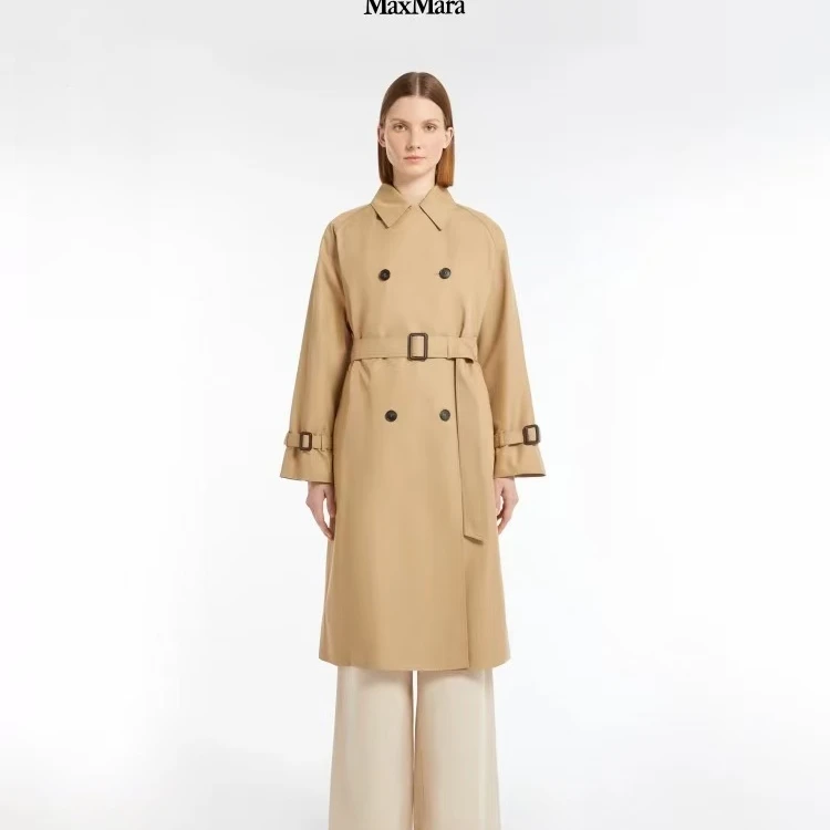 99新 MaxMara 娜娜活动 翻领纯色系带长袖风衣