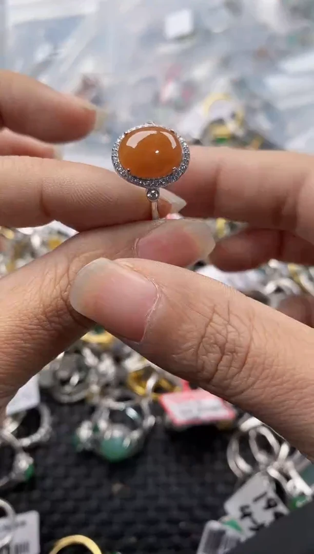 银S925镶嵌戒指翡翠11-11---1