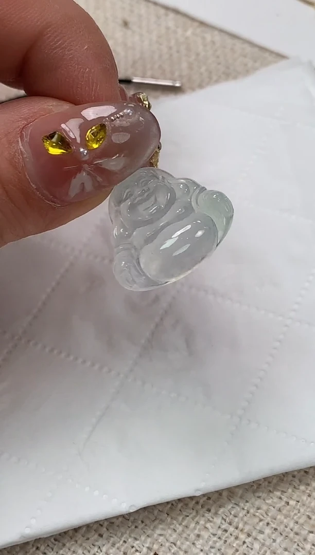 【闪购商品】翡翠吊坠(不含链)18K金镶嵌佛公