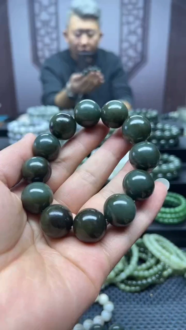 【闪购商品】和田玉手串未镶嵌切莫蓝卡20多样性拍一发一