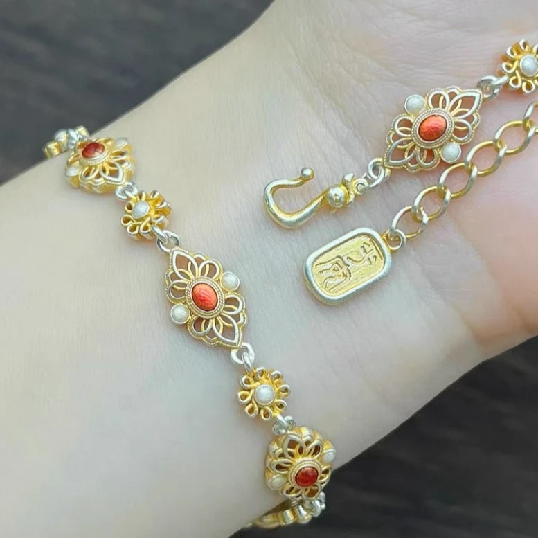 足银手链 13号链接 【手链盘缠】足银999.9 清库存带证书礼盒包装