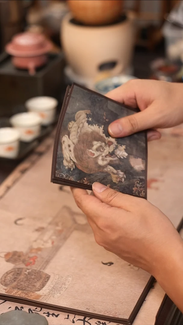 茶具茶具宣丝杯垫 12x12 金毛犼