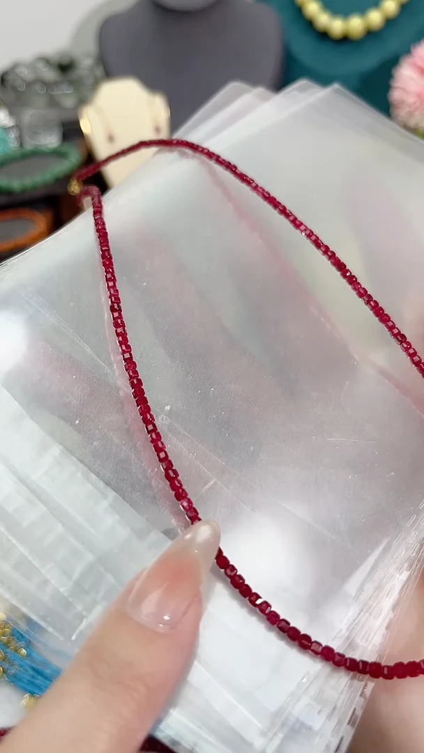 【闪购商品】红宝石颈饰银S925镶嵌姨妈99