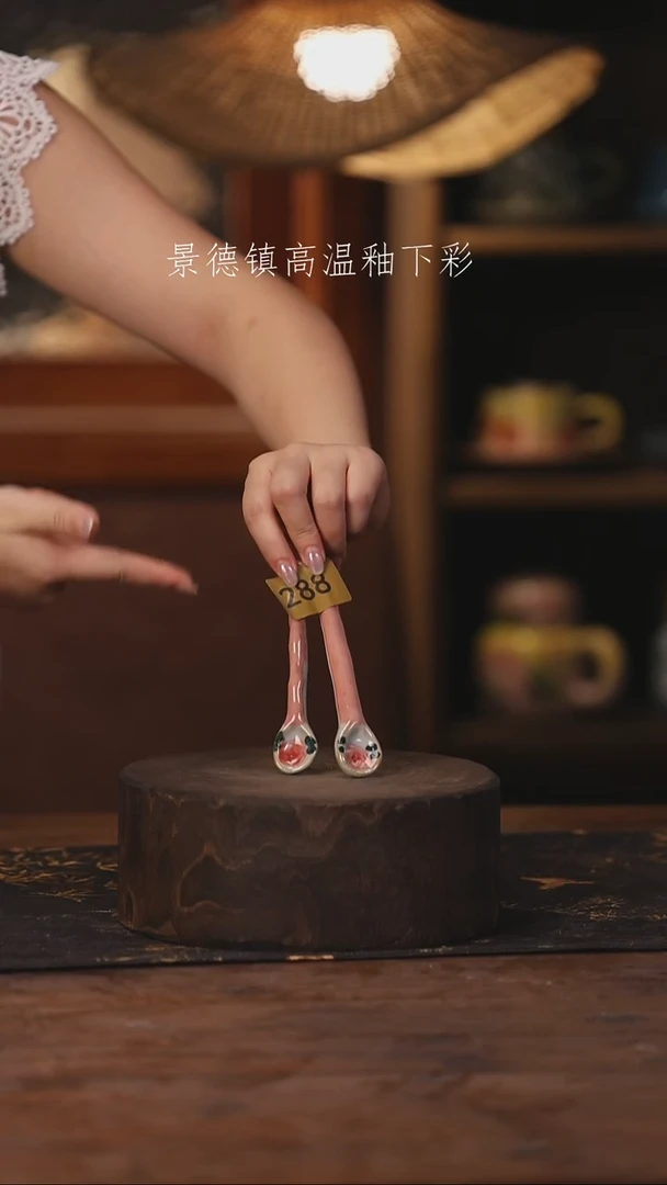陶瓷景德镇高温釉下手绘陶瓷288