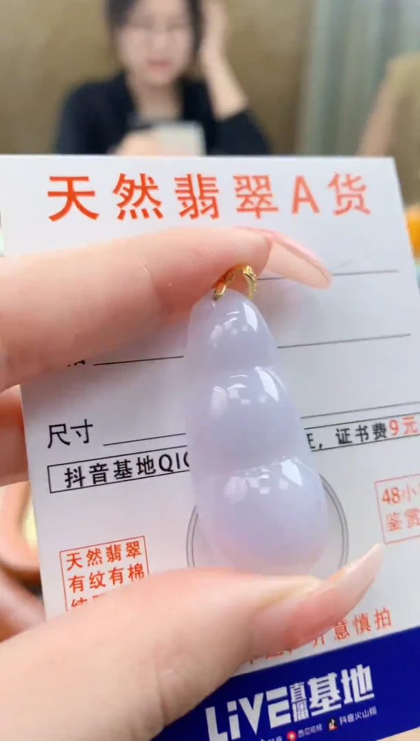 颈饰未镶嵌翡翠 天然A货翡翠挂件
