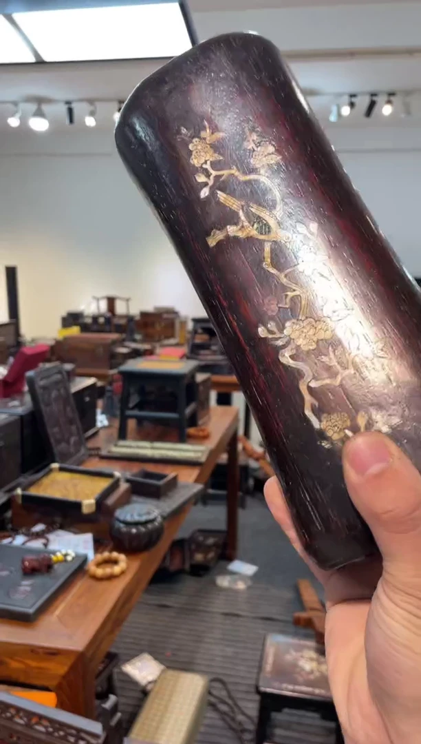 【闪购商品】木紫檀彩贝木枕啊啊