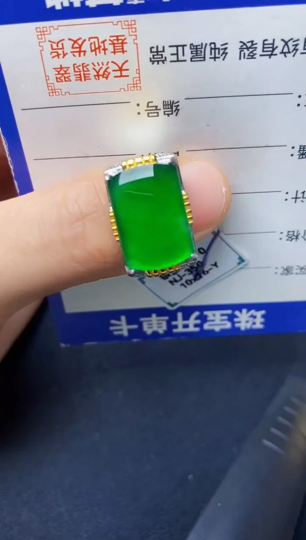 翡翠戒指银S925镶嵌222222222