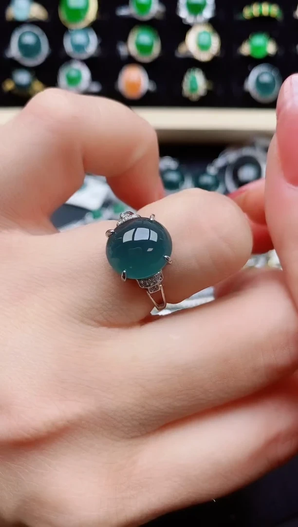 【闪购商品】翡翠戒指银S925镶嵌321321