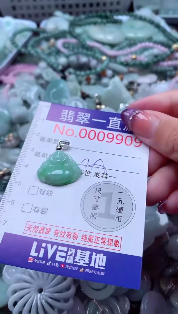翡翠未镶嵌吊坠(不含链)9909