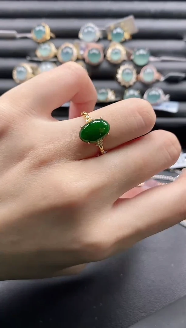 【闪购商品】翡翠戒指银S925镶嵌11111