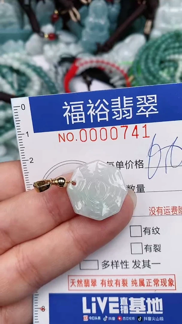 翡翠未镶嵌颈饰..0000741