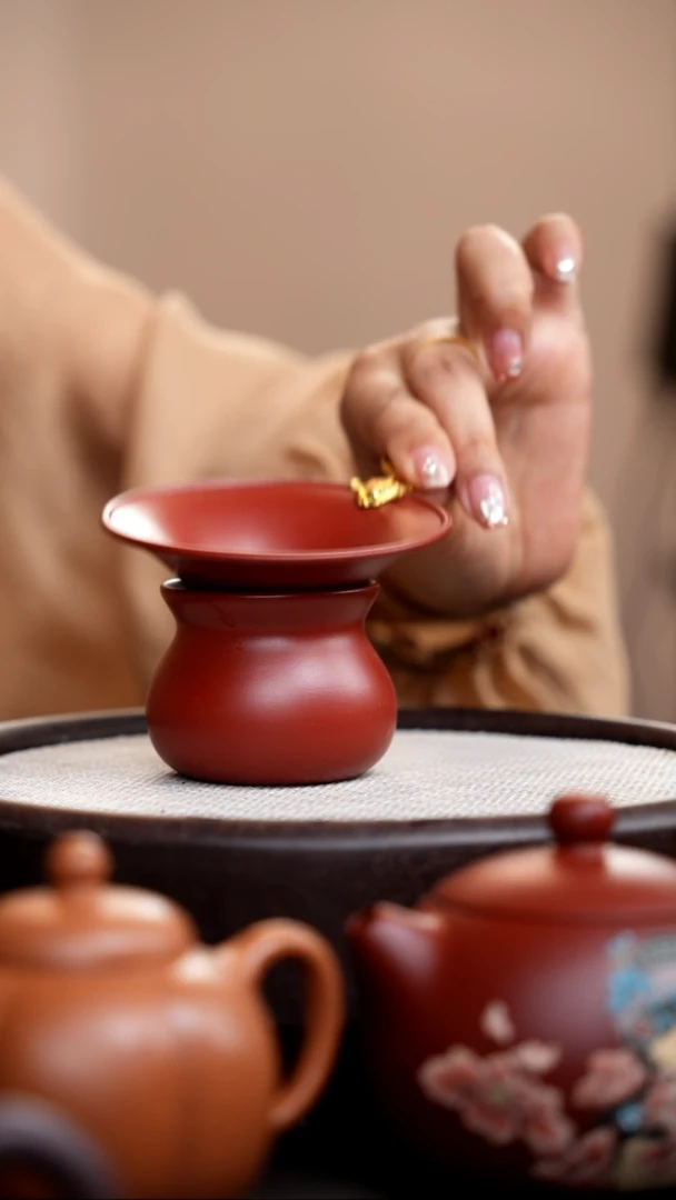 茶壶紫砂朱泥金鱼茶漏