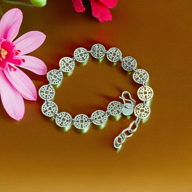 足银手链 福遇足银 FUYU  82  钱币足银手链