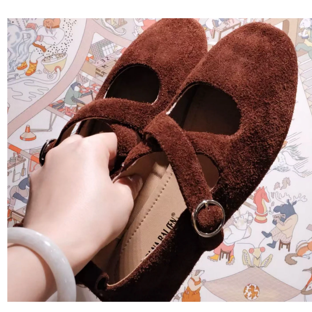 XIANGYUNGU【法式玛丽珍鞋】百搭栗子色