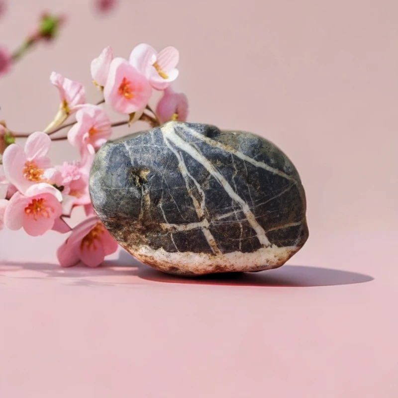 新奇天然观赏画面石图案造景家居灵璧石