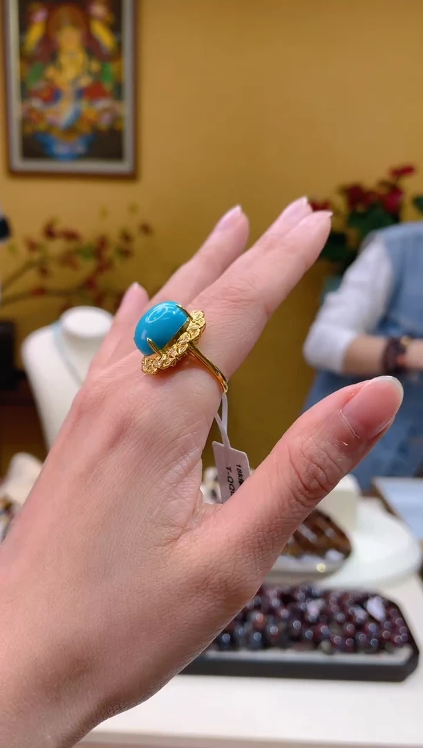 【闪购商品】绿松石颈饰18K金镶嵌14@@JH50111043