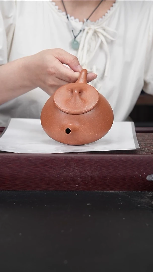 茶壶紫砂www金砂段 石瓢330cc