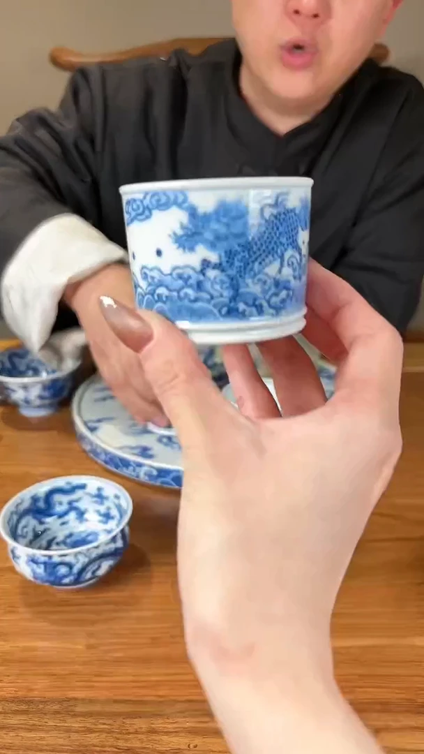 【闪购商品】杯望月怀古青花麒麟