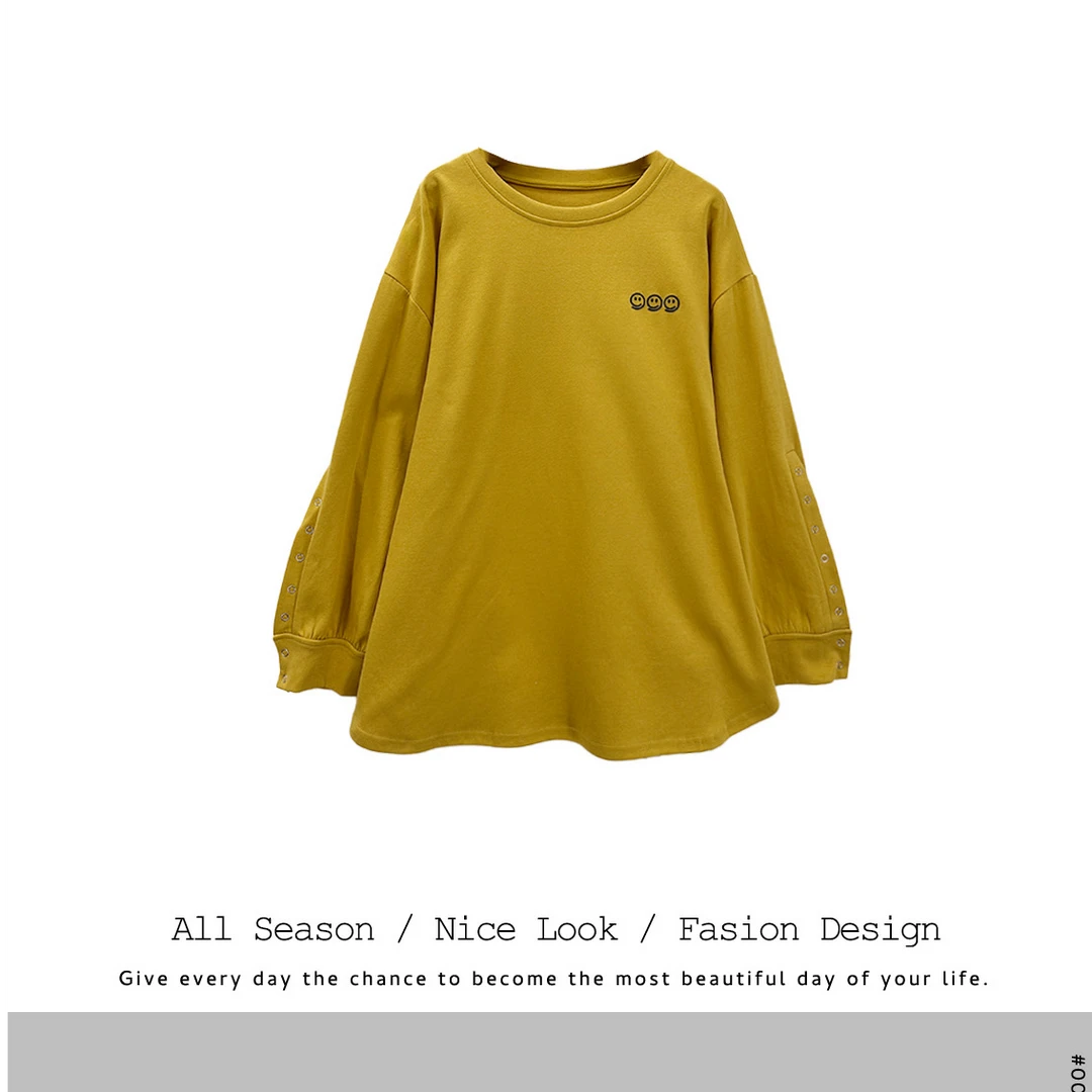 453   时尚双色个性宽松百搭休闲简约长袖       款号#8815