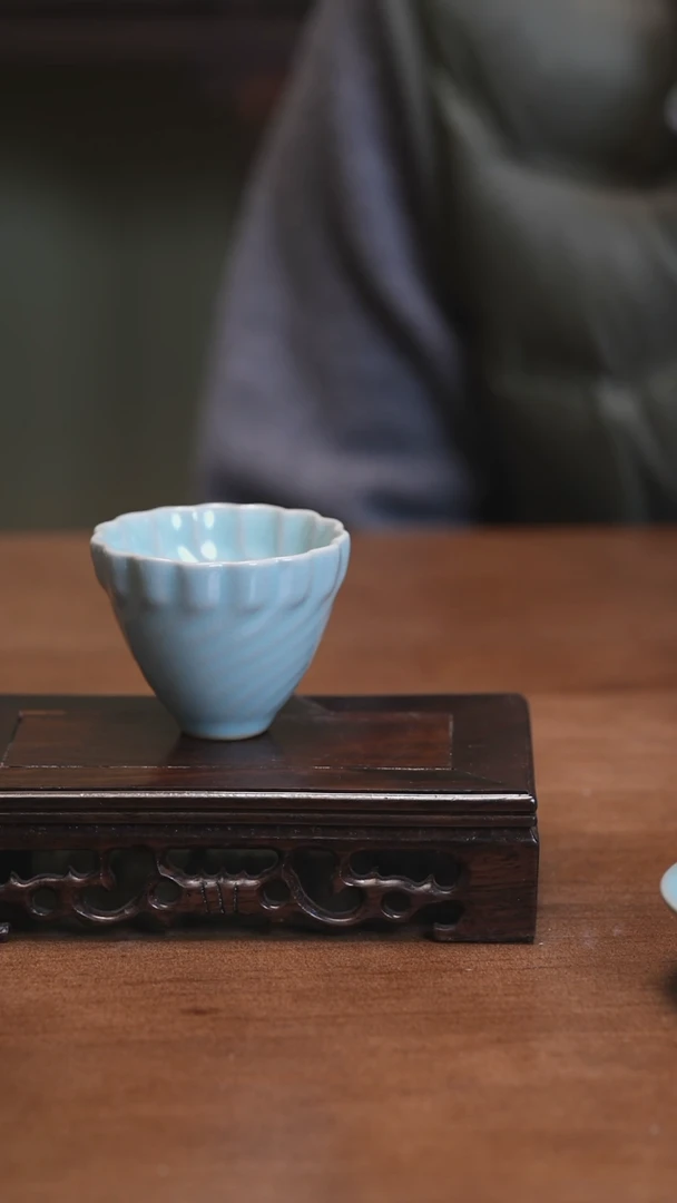 【闪购商品】Y宝丰宋官窑原产地汝瓷炫花杯