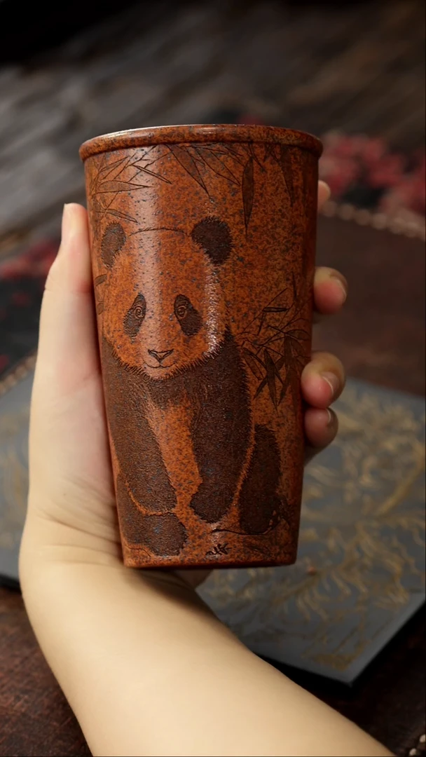 茶杯紫砂福利紫砂熊猫可乐