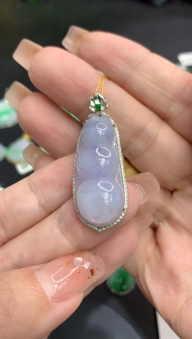 吊坠(不含链)18K金镶嵌翡翠1111111111