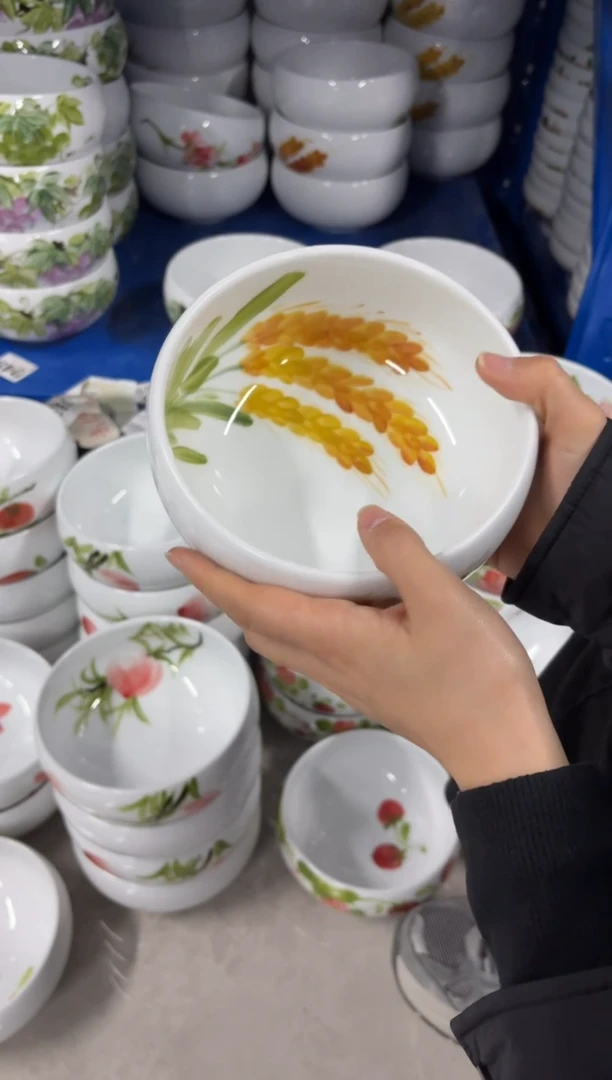 景德镇高温陶瓷食品级手绘釉中彩-大窝窝碗