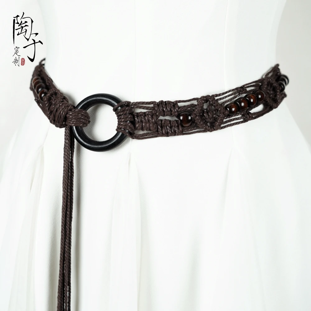 【陶子】~民族风复古手工编制腰带文艺风穿搭很美6003