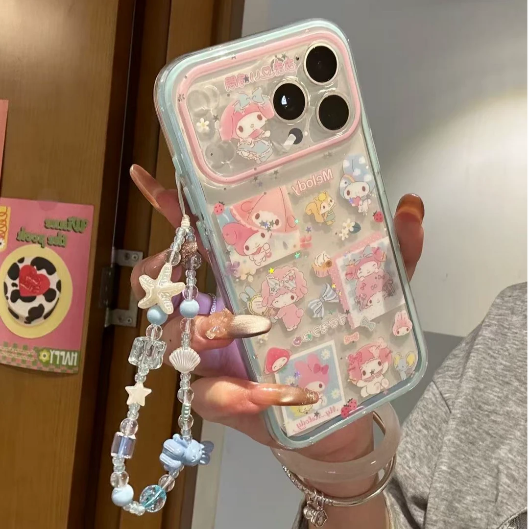 少女粉美乐蒂链条适用苹果17promax手机壳iPhone17pro/16pro/1514