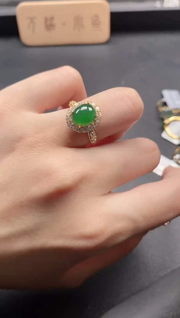 银S925镶嵌戒指翡翠511511