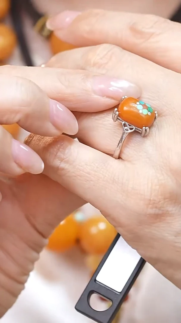 蜜蜡颈饰银S925镶嵌5501天然蜜蜡珠宝奇石云端妖孽石膏蜡全部保真